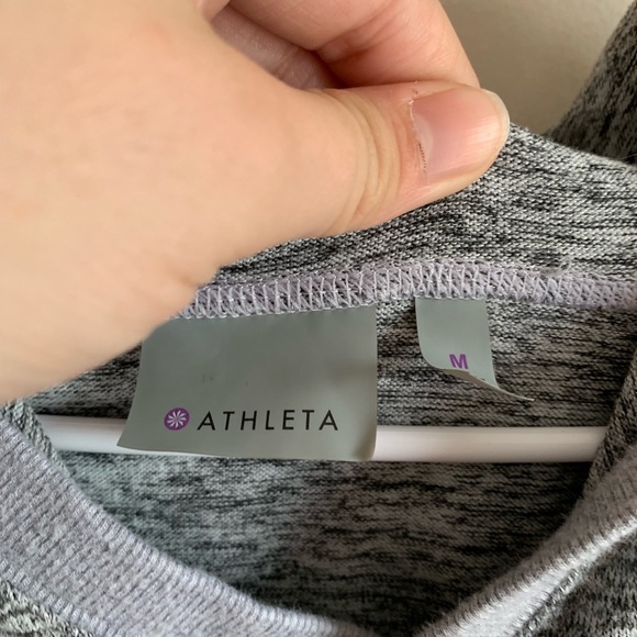 Athleta Gray Marled Hoodie Hooded Sweatshirt - Picture 4 of 6